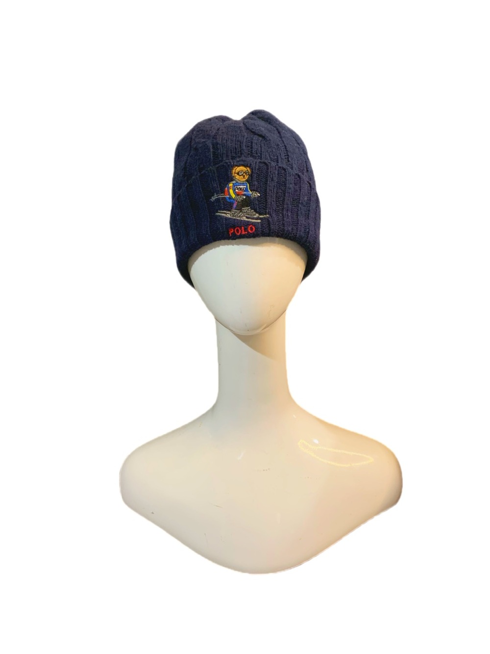 Polo Ralph Lauren collectible hat (navy blue) featuring a skiing bear design